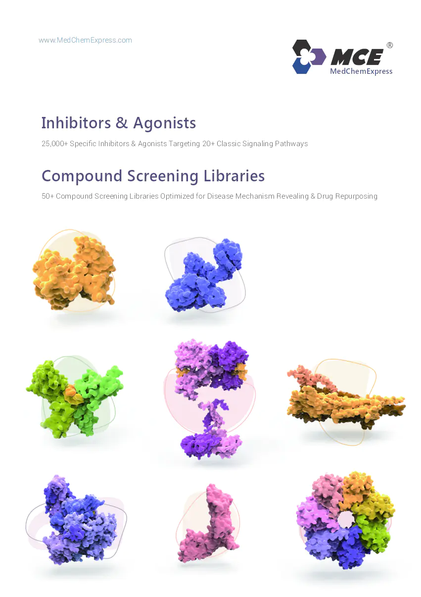 Image du document pdf : brochure des produits MedChemExpress : inhibiteurs, agonistes et bibliothèques de criblage  