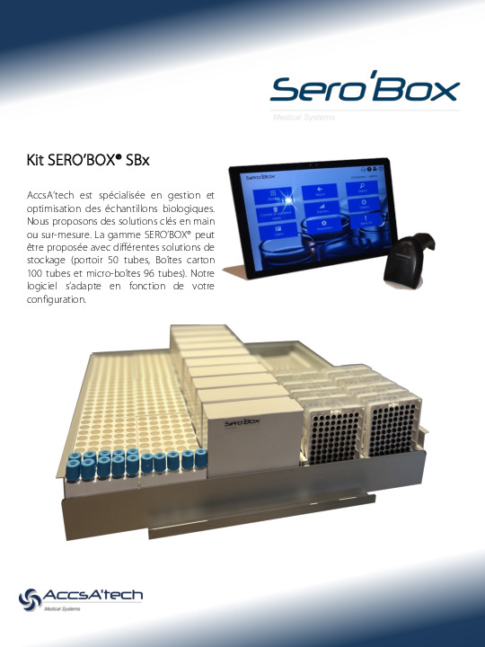 Image du document pdf : Brochure Kit de stockage prélèvement SBX  